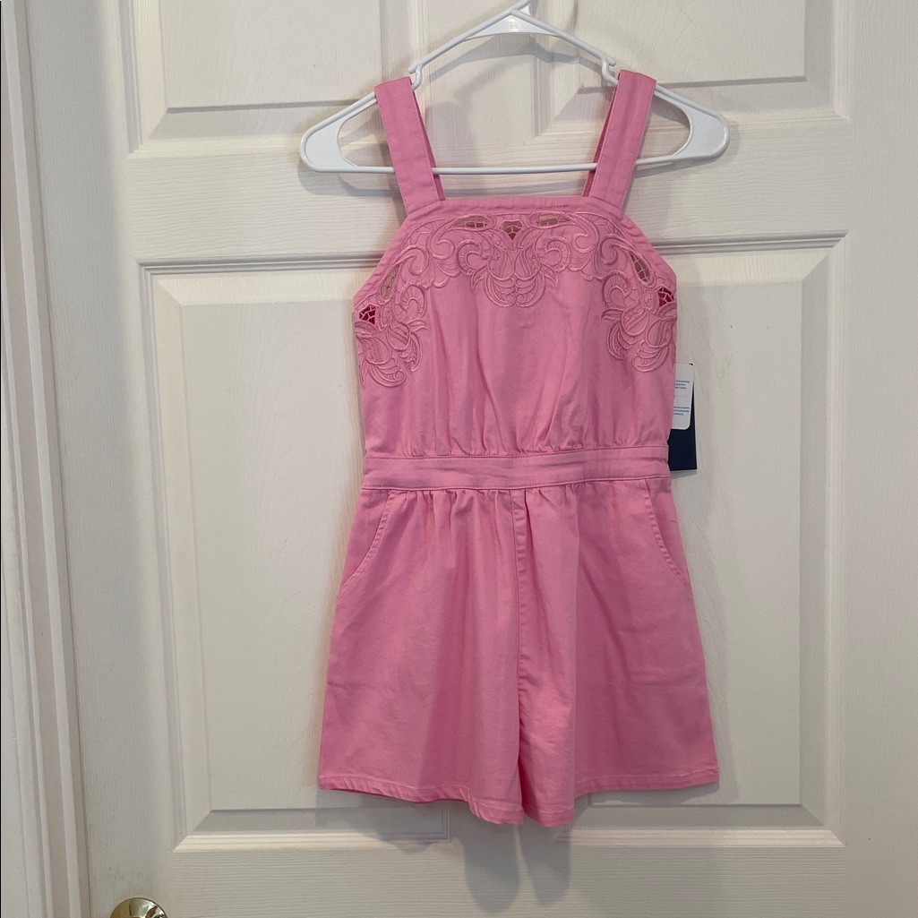 Habitual Girls Sleeveless Embroidered Romper New With Tags Size 10